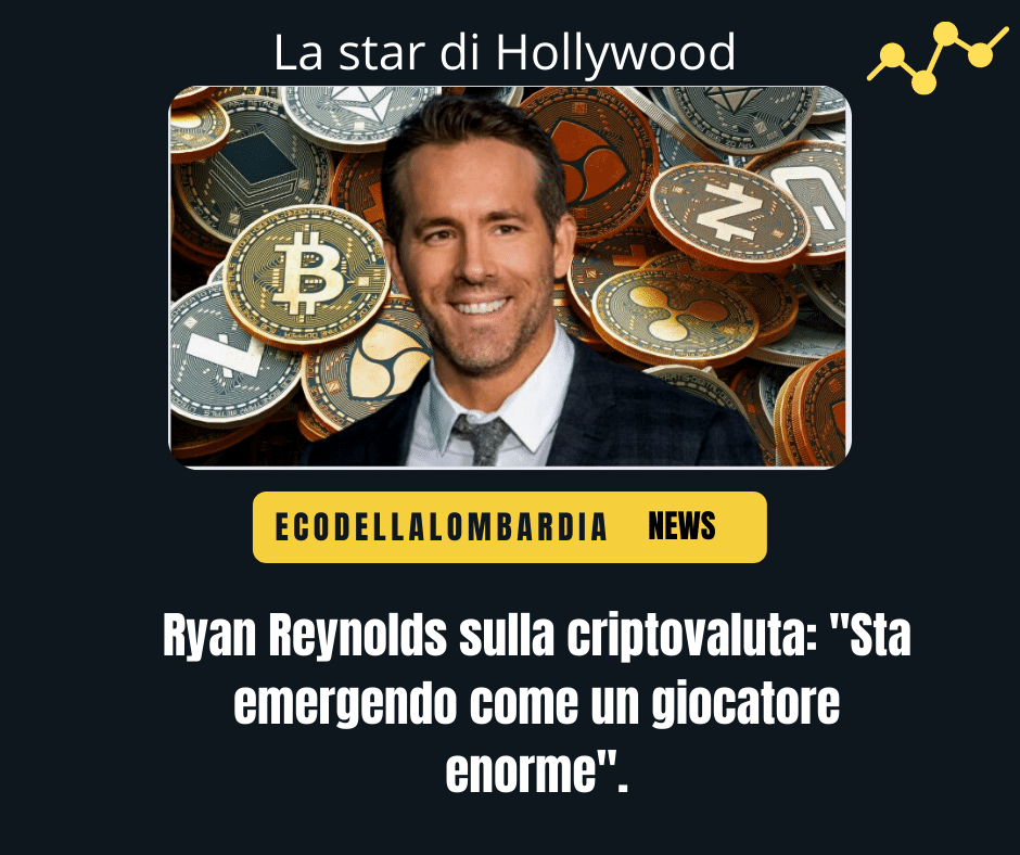 Photo of La star di Hollywood Ryan Reynolds sulla criptovaluta: “Sta emergendo come un giocatore enorme”.